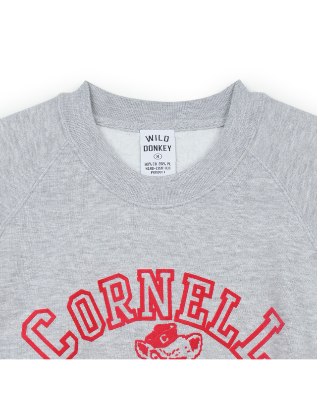 와일드 동키 와일드동키 남녀공용 코넬 레글런 크루넥 맨투맨 히터 그레이 FR-CORNELL 착용컷
