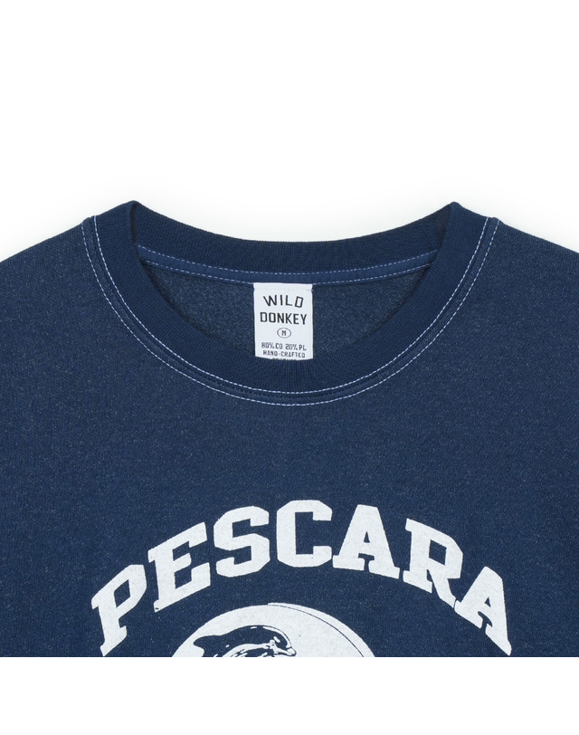 와일드 동키 와일드동키 남녀공용 페스카라 돌핀 크루넥 맨투맨 다이드 네이비 FG-PESCARA 착용컷