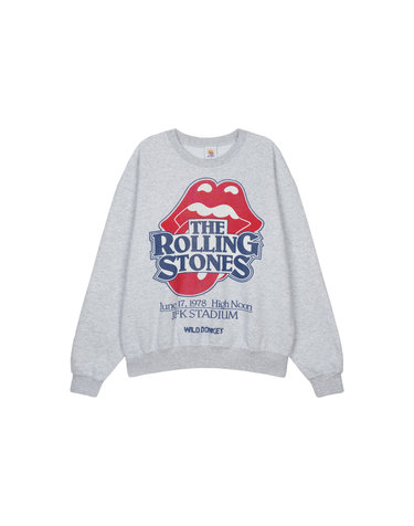 와일드동키 남여공용 ROLLINGSTONES 크루넥 맨투맨 헤더그레이 WDFW26FG01-706