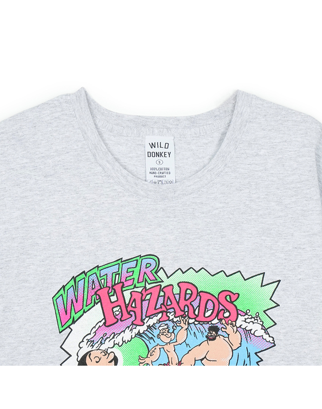 와일드 동키 와일드동키 남여공용 HAZARDS 티셔츠 헤더그레이 WDCOTS03-006 착용컷