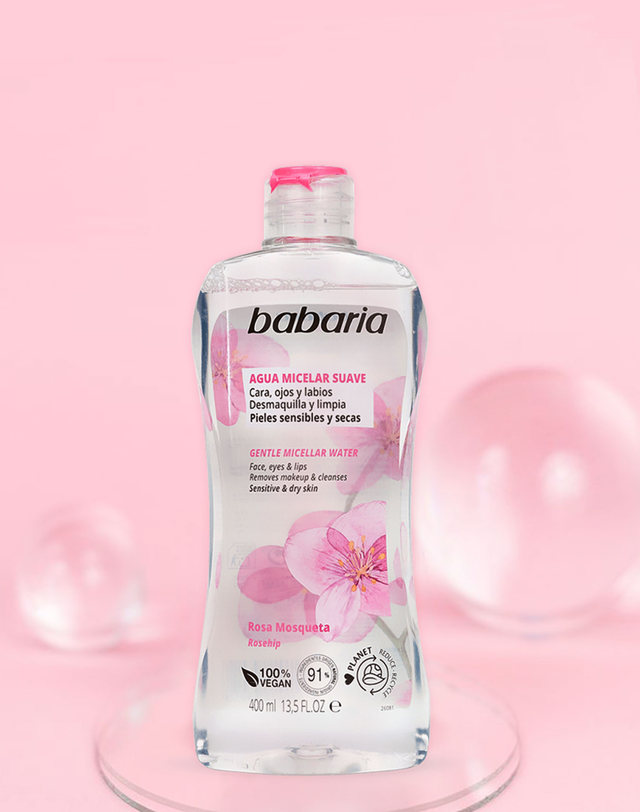 바바리아 소프트 클렌징 미셀라 워터 400ml 착용컷