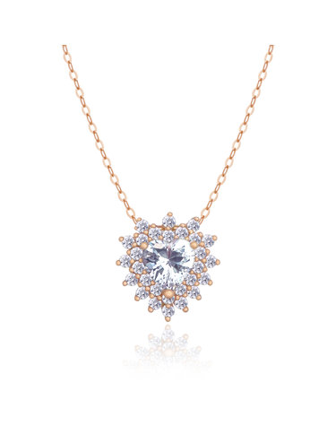 14k 스노우 하트 목걸이 J23138N