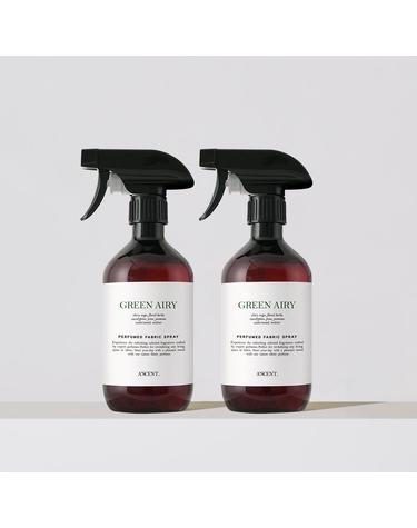 1+1 에이센트 섬유탈취제 500ml 탈취99% 정전기방지 그린에어리 섬유향수