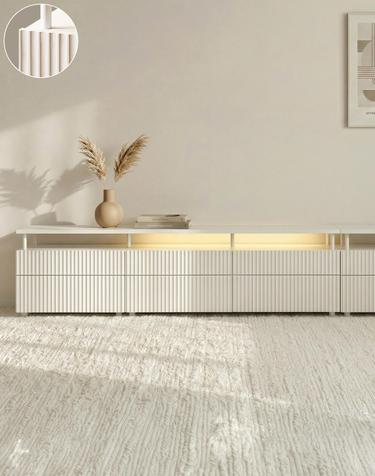 무아르 LED 리브보드 2400 높은 탬바 거실장 tv선반 E0등급