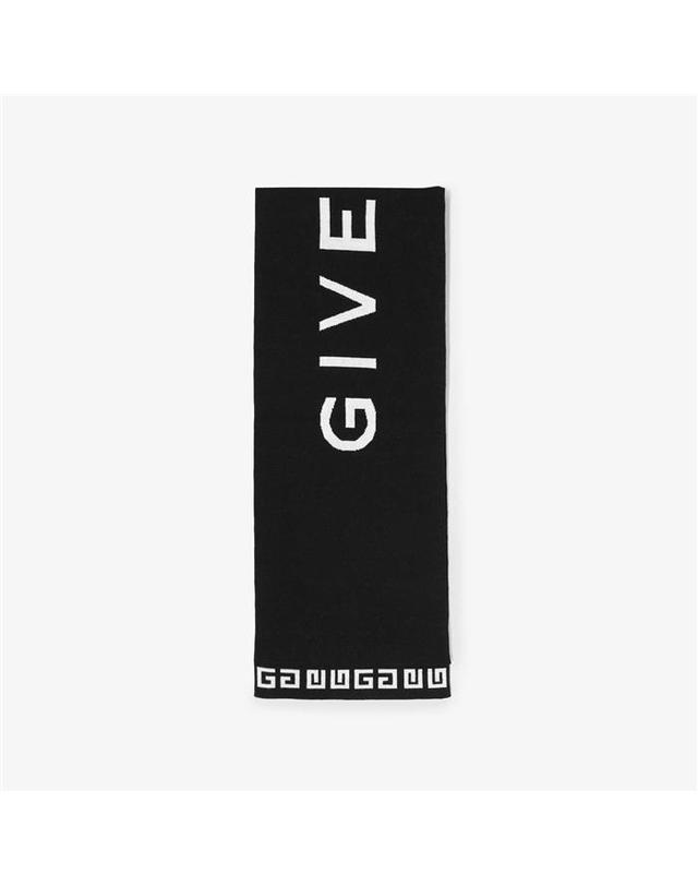 지방시 지방시 4G 울 머플러 목도리 남여공용 블랙 GV3618 U7732 004 착용컷
