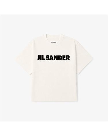 질샌더 로고 여성 헤비코튼 반팔 티셔츠 J02GC0001 J45047 102