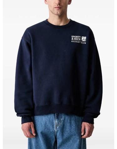 [해외직구] 26 FW 스포티앤리치 로고 프린트 크루넥 스웨트셔츠 ST09875431BL106 TP456249103