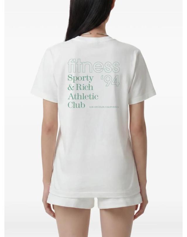 스포티앤리치 [해외직구] 26 FW 스포티앤리치 피트니스 94 로고 프린트 티셔츠 TO11973086WH01 TP459369818 착용컷