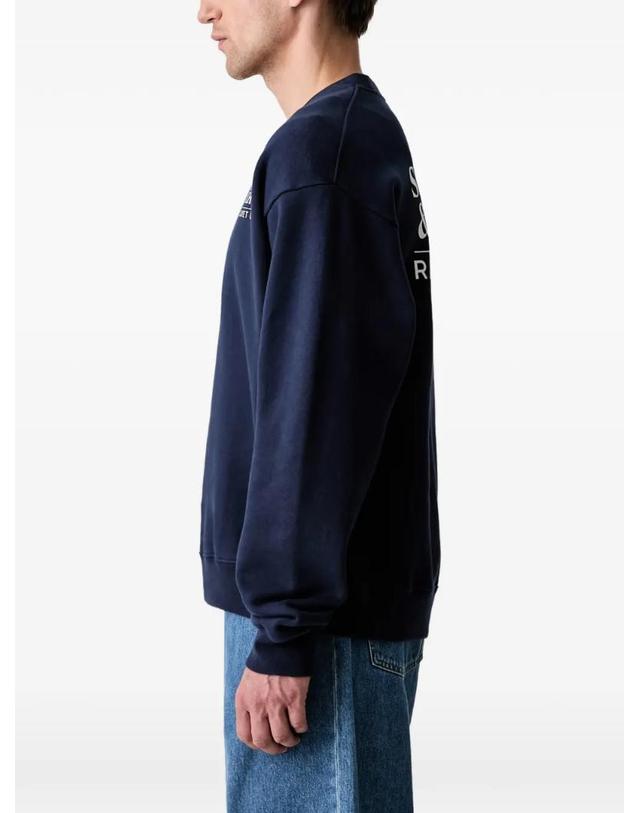 스포티앤리치 [해외직구] 26 FW 스포티앤리치 로고 프린트 크루넥 스웨트셔츠 ST09875431BL106 TP456249103 착용컷