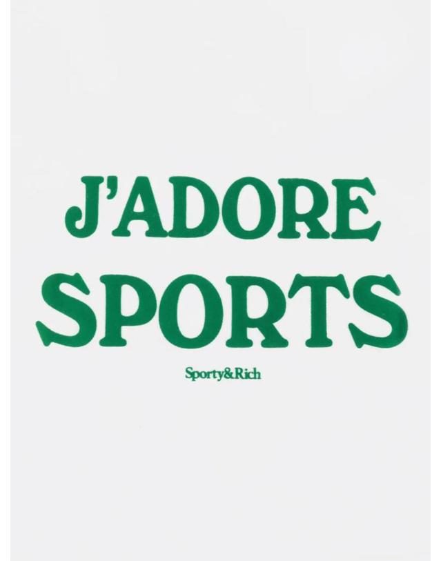 스포티앤리치 [해외직구] 26 FW 스포티앤리치 Jadore logo print T shirt TO12273702WH01 TP459163538 착용컷