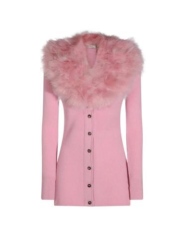 [해외직구] 26 FW 블루마린 feather trim virgin wool cardigan RF6197MAB39 TP457834842