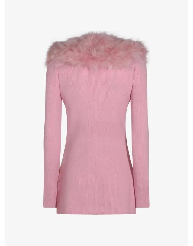 블루마린 [해외직구] 26 FW 블루마린 feather trim virgin wool cardigan RF6197MAB39 TP457834842 착용컷