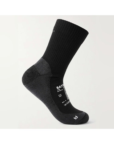 [해외직구] 26 FW 새티스파이 블랙 차콜 스트레치 메리노 울 블렌드 러닝 양말