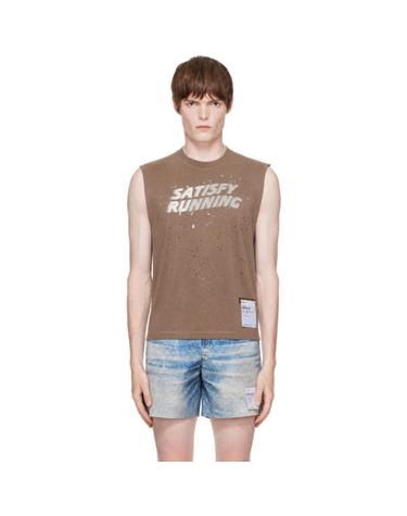 [해외직구] 26 FW 새티스파이 브라운 모스테크 머슬 탱크탑 262733M213011