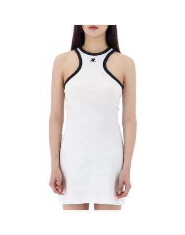 꾸레쥬 콘트라스트 스쿠버 미니 원피스 125JRO577JS0203 BLANC HERITAGE