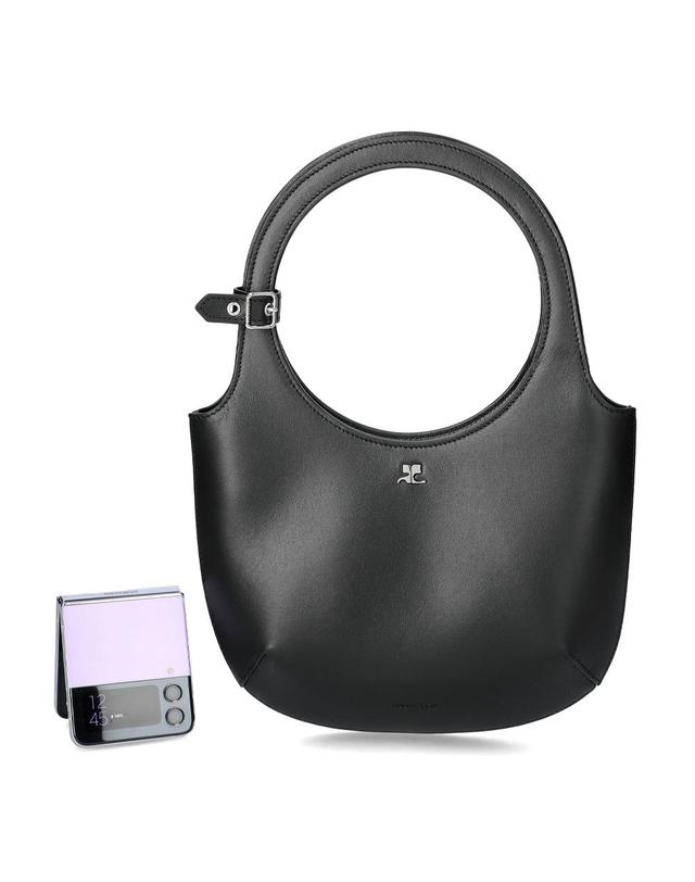 꾸레쥬 꾸레쥬 홀리 레더 토트백 325GSA102CR0065 BLACK 착용컷
