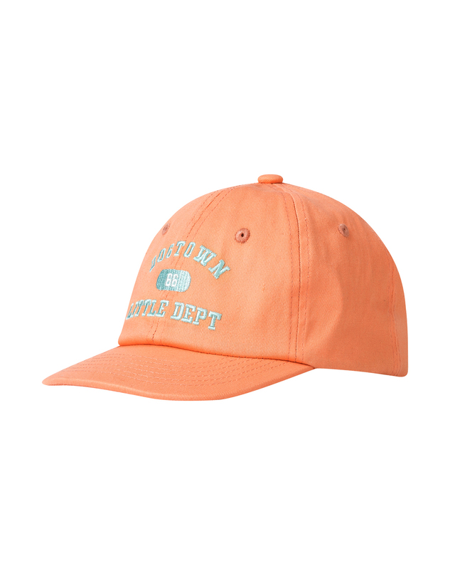 리틀뎁 파스텔 스냅백 Orange 착용컷