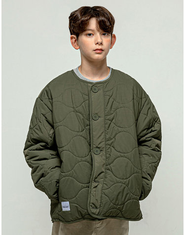 심플 라이트 퀼팅 자켓 Khaki