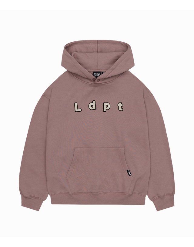 리틀뎁 LDPT 자수 로고 후드 티셔츠 Pink 착용컷