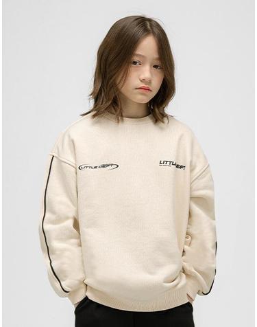 밀리언 배색 맨투맨 Ivory