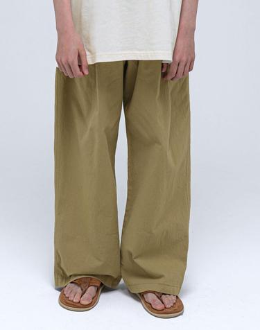 루즈 와이드 투턱 팬츠 Beige