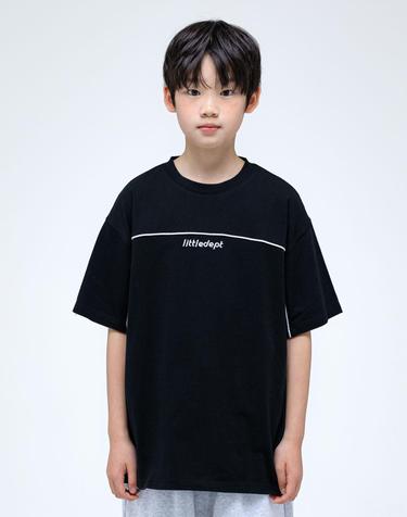 스티치 파이핑 티셔츠 Black