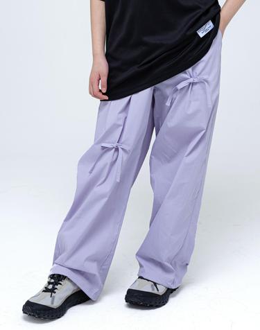 나일론 리본 와이드 팬츠 Purple