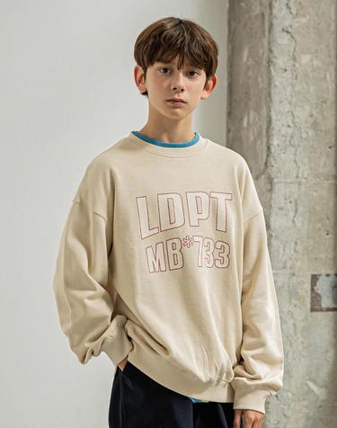 어센틱 로고 맨투맨 Beige