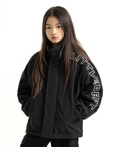 페어 레터링 트랙 자켓 Black