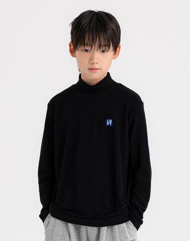 솔리드 하프넥 티셔츠 Black