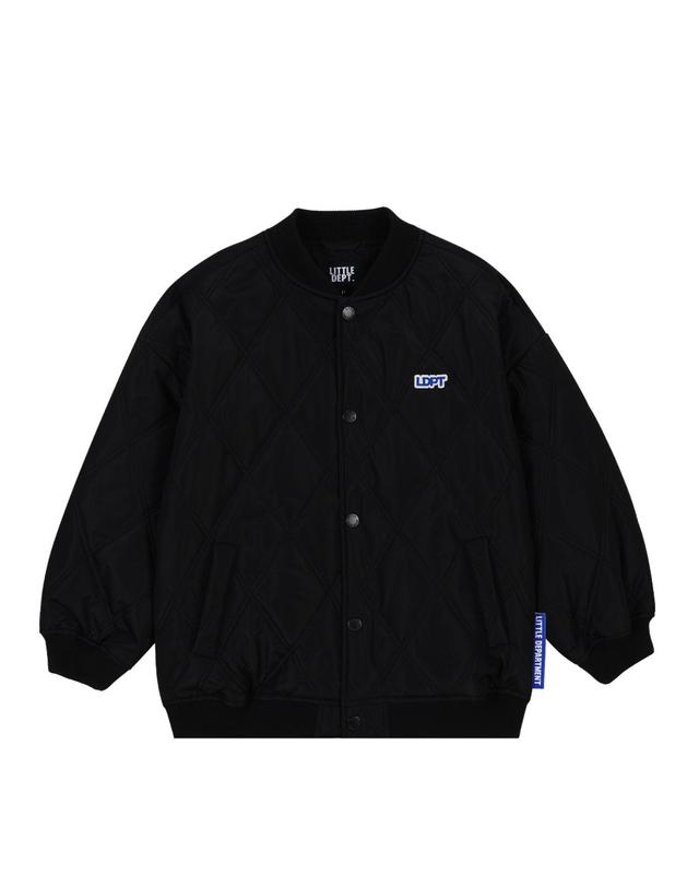 리틀뎁 퀼팅 봄버 자켓 Black 착용컷