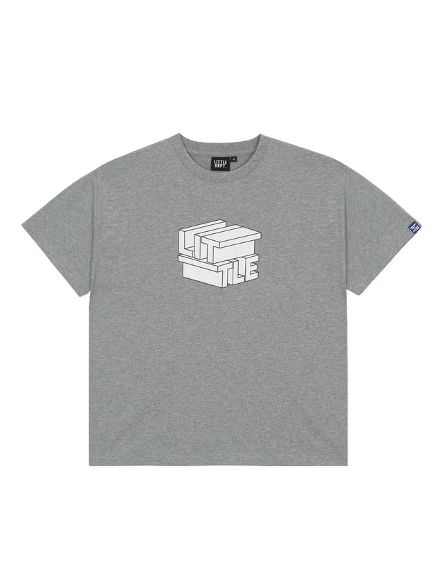 리틀뎁 세그먼트 로고 티셔츠 Grey 착용컷