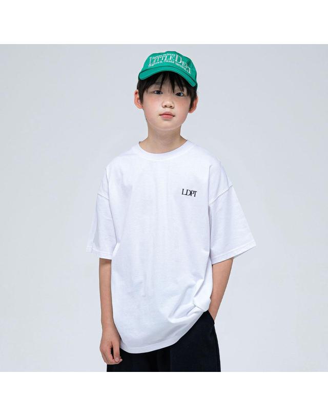 리틀뎁 유스 크루넥 티셔츠 White 착용컷