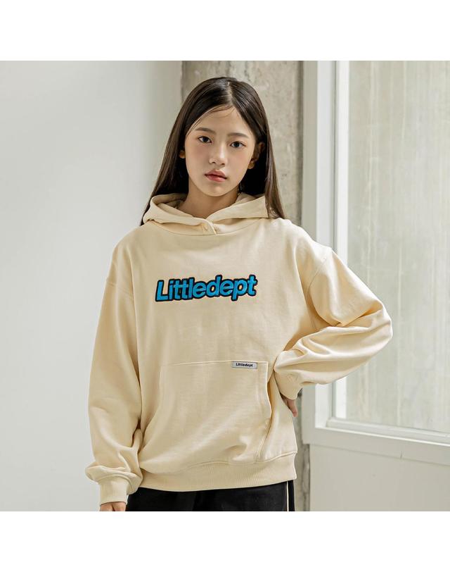리틀뎁 리틀 후드 티셔츠 Ivory 착용컷
