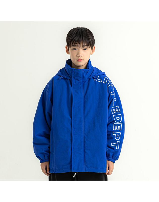 리틀뎁 페어 레터링 트랙 자켓 Blue 착용컷