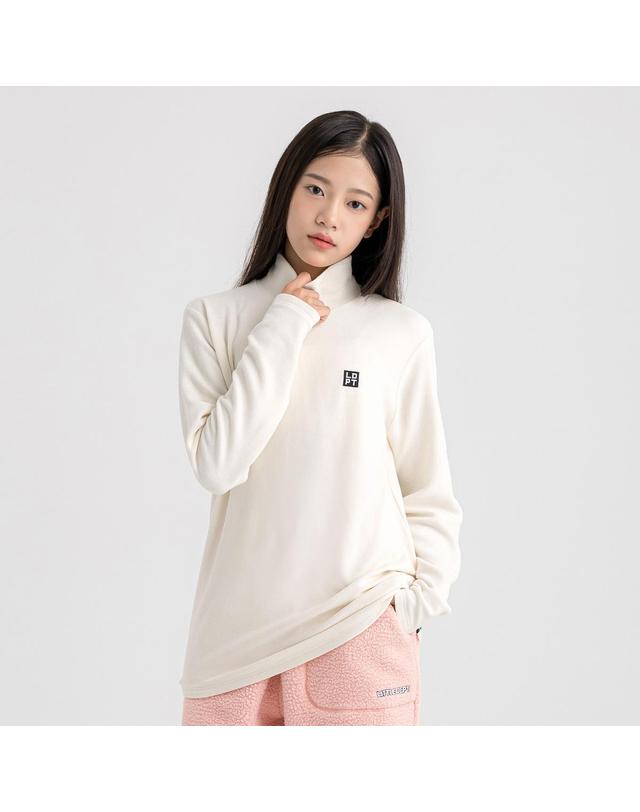리틀뎁 솔리드 하프넥 티셔츠 Ivory 착용컷