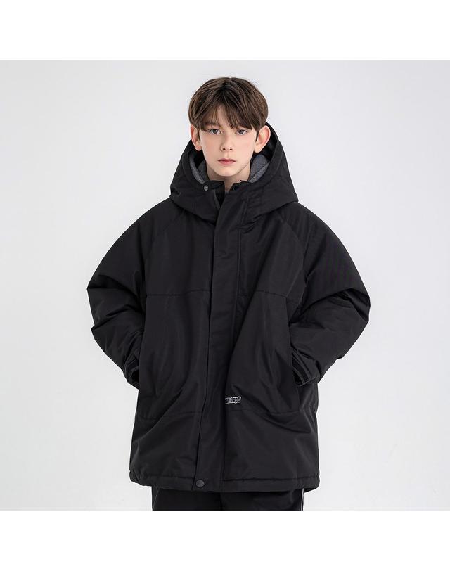 리틀뎁 웜 스키 점퍼 Black 착용컷