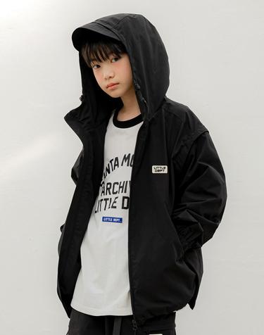 컨버터블 후디 자켓 Black