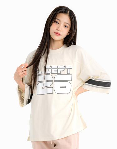 유니브 넘버링 티셔츠 Ivory
