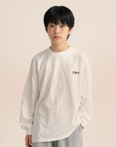 페인팅 백 로고 티셔츠 White