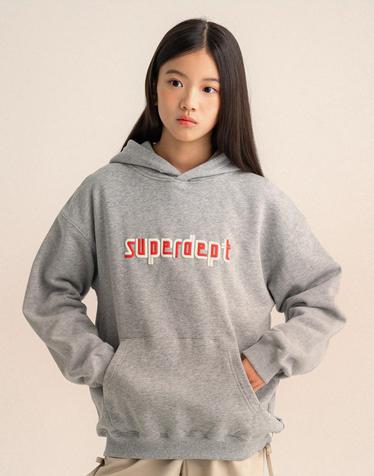 라인즈 후드 티셔츠 Grey