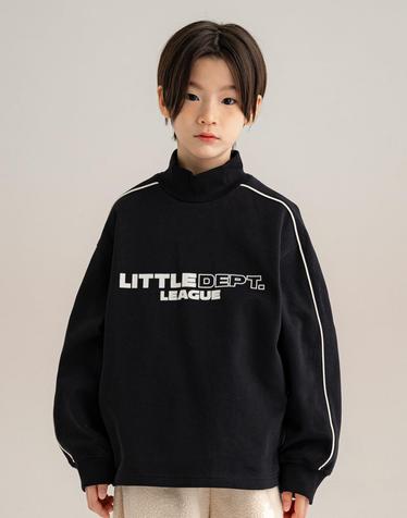 파이핑 반폴라 티셔츠 Black