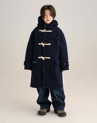 리틀 스테디 후드 더플 코트 Navy