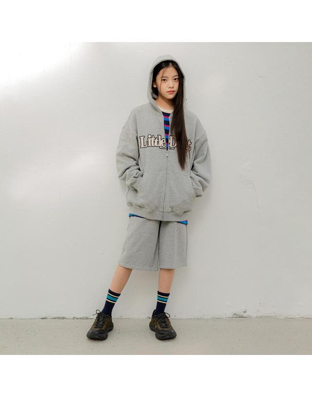 리틀뎁 LDPT 후드 스웨트 셋업 Grey 착용컷