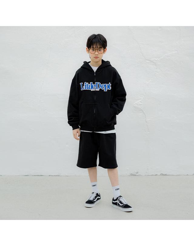리틀뎁 LDPT 후드 스웨트 셋업 Black 착용컷