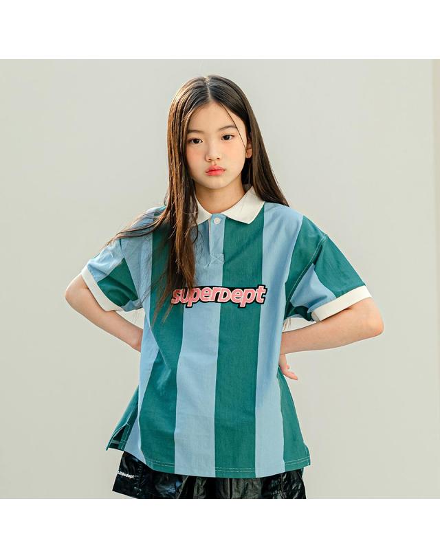 리틀뎁 필드 카라 티셔츠 Green 착용컷
