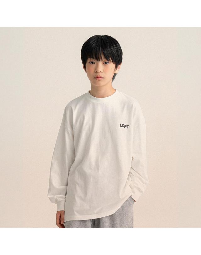 리틀뎁 페인팅 백 로고 티셔츠 White 착용컷