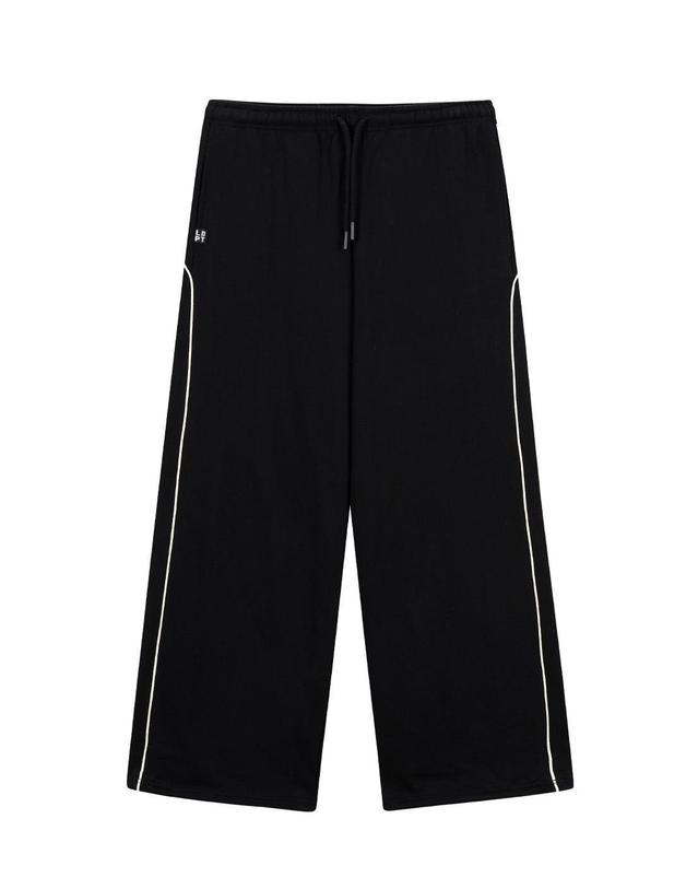 리틀뎁 파이핑 스웨트 팬츠 Black 착용컷