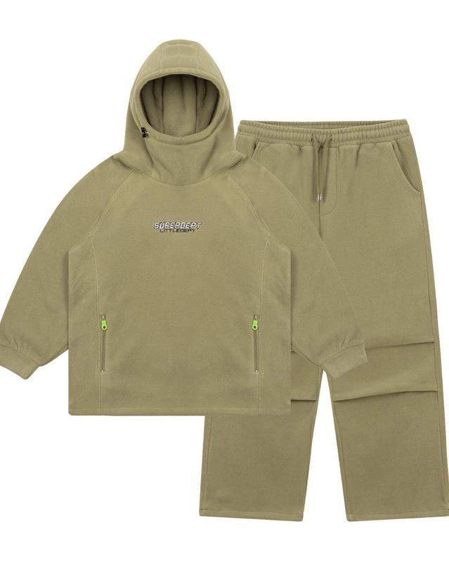 리틀뎁 마이크로 플리스 셋업 Khaki 착용컷