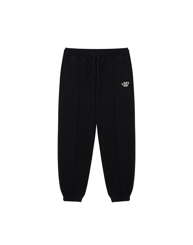 리틀뎁 스테디 핀턱 기모 조거 팬츠 Black 착용컷